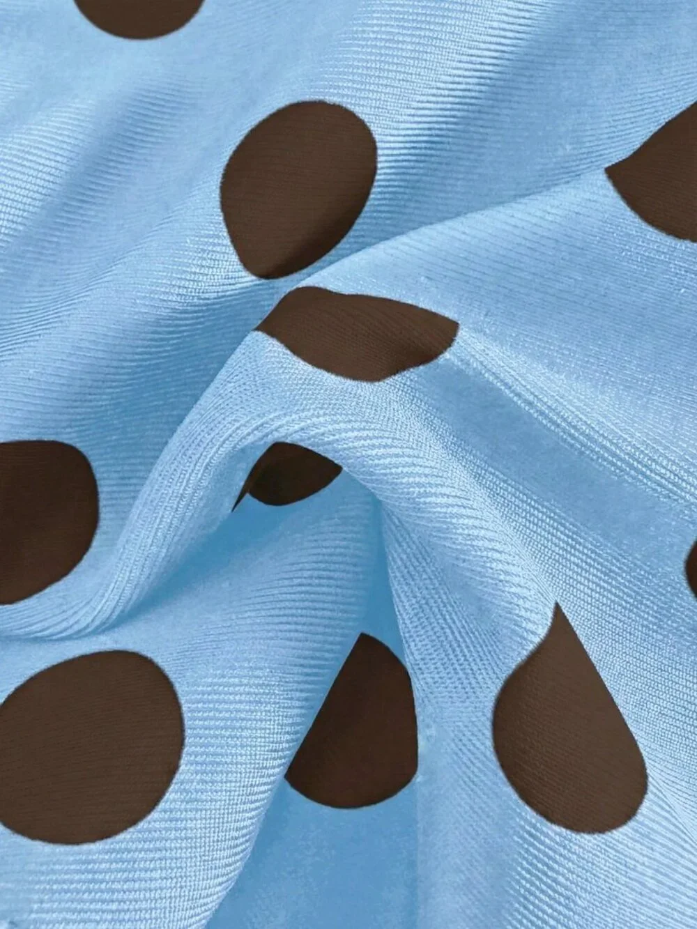 Baby Blue Women's Polka Dot Sexy Bikini with Spaghetti Straps